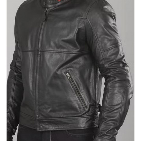 Mack leather Spidi motorcycle jacket with removable interior