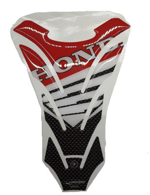 Paraserbatoio adesivo-stickers 3d compatibile per moto honda race carbonio-rosso