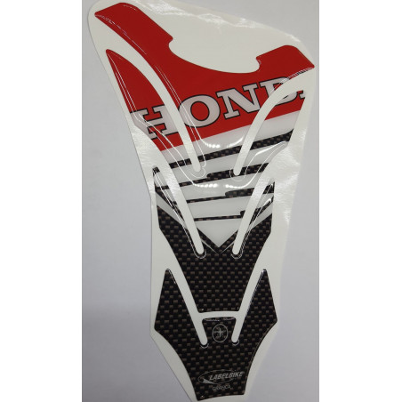 Paraserbatoio adesivo-stickers 3d compatibile per moto honda race carbonio-rosso